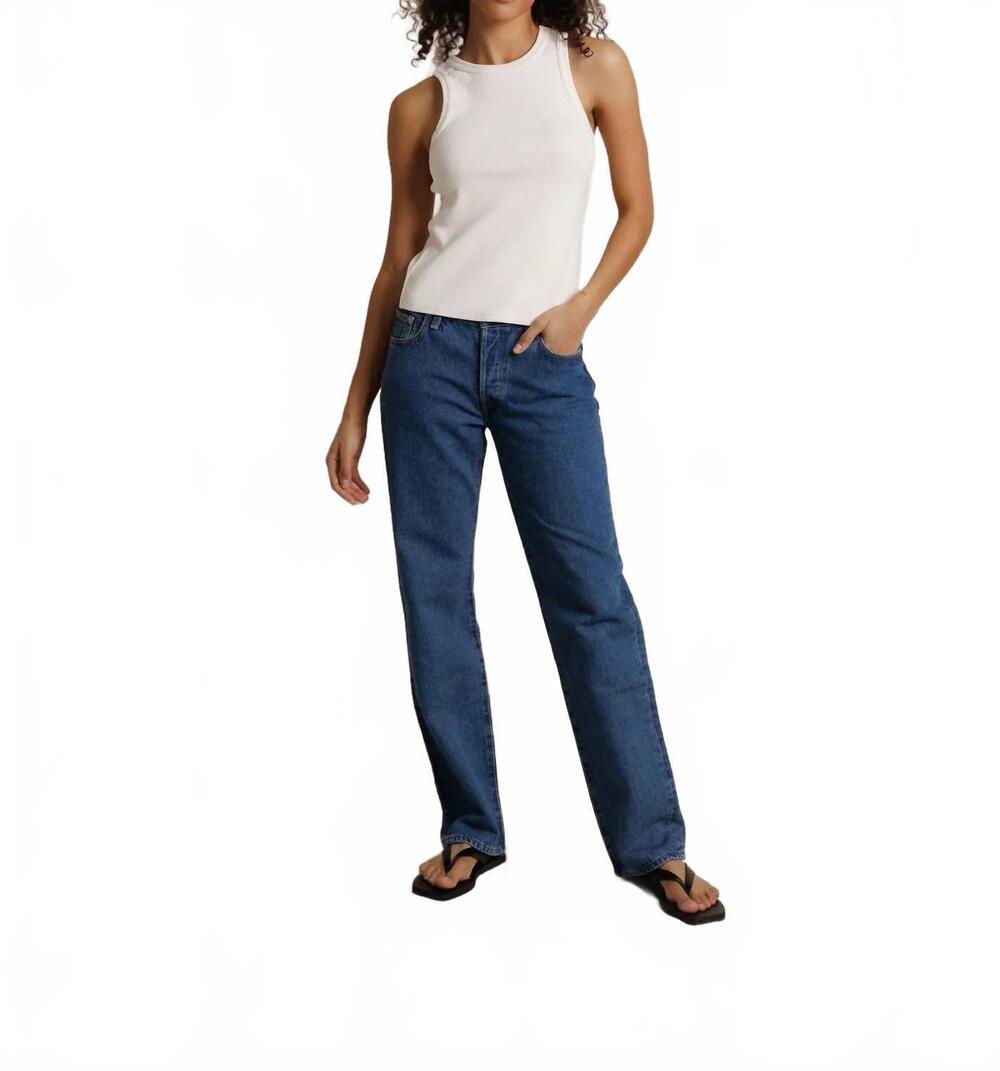 NEW PERFECTWHITETEE daphne ribbed tank top in bright ivory